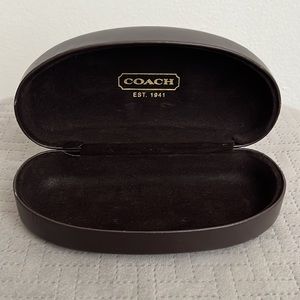 Coach Brown glasses case hard case